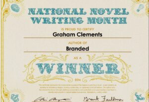 National Novel Writing Month certificate of completion